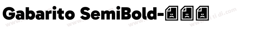 Gabarito SemiBold字体转换